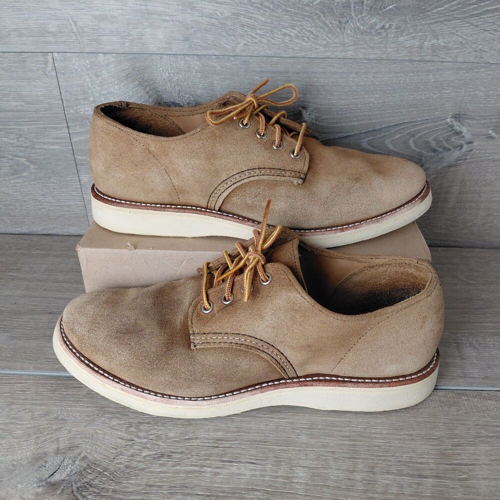 Red Wing 4534 Brown Foreman Hawthorne Suede Muleskinner Oxfords Shoes Mens 10.5